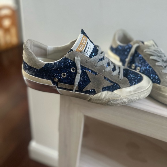Golden Goose Superstar in Blue Glitter - Picture 4 of 7